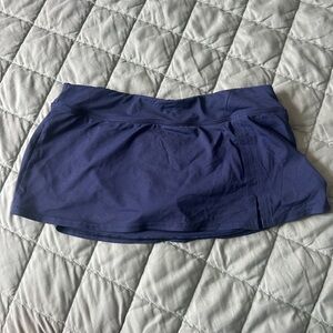 Lands' End Women's Navy Blue Mini Swim Skirt